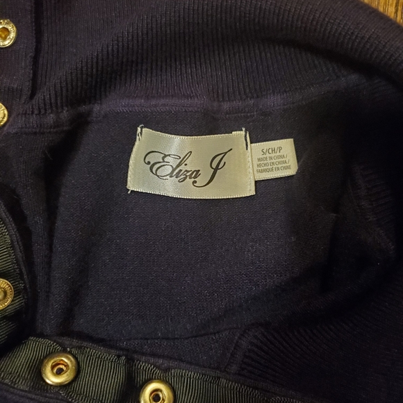 Eliza J mock neck striped fit & flare dress - Picture 8 of 9